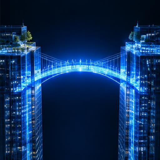 Blue light illustration of professionals collaborating, accompanying the section You Can Help Found the Group Without Having to Run It