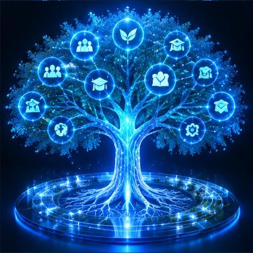 Blue light illustration of professionals collaborating, accompanying the section AI Makes This More Important, Not Less
