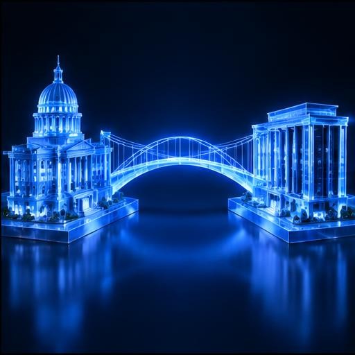 Blue light illustration of professionals collaborating, accompanying the section Meet Your Peers Before You Need Your Peers